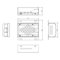 Fabricación de diseño personalizado para procesamiento OEM, extrusión de aluminio eléctrico montado en la pared, Raspberry Pi 4 Generación B + carcasa