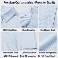 OEM ODM Faible MOQ et Réponse Rapide Robe Chemise Rayée pour Femme 1 Pièce MOQ Échantillonnage en 7 Jours Certifié BCI OCS