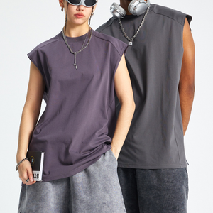 <span class=keywords><strong>Camiseta</strong></span> sin mangas deportiva holgada estilo americano 2026 para <span class=keywords><strong>hombre</strong></span>, chaleco sin mangas con costuras múltiples estilo INS urbano - Product Image 5