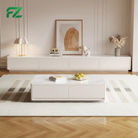 Meuble TV au design moderne de 100 cm avec pieds uniques, idéal pour téléviseur 100 pouces dans le salon, meuble TV avec table basse