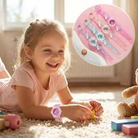 Montre pour enfants avec bracelet en PVC souple lumineux, motif licorne, mignon, idéal pour un cadeau d'anniversaire