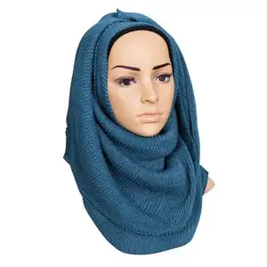 Heißer Verkauf Falten Schal Weiche Wrap Crinkle Schleier Moslemischer Schal Hijab