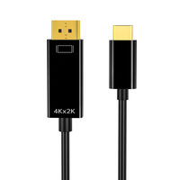 1m 2m 3m UHD USB Type C à DP 4K 60Hz 1.8m Câble Conducteur en cuivre nu PC TV HDTV Audio Haut-parleur Application vidéo de voiture