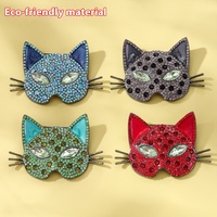 Broche YINI en forme de tête de chat plaquée or rétro, accessoire de costume de chat personnalisé à la mode, épingle de corsage, cadeau écologique