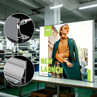 Panneau publicitaire LED à film souple simple face avec cadre en aluminium pour vitrine de magasin, enseigne rétroéclairée par LED, OEM & ODM