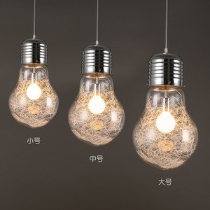 Lampes suspendues créatives en verre grande <span class=keywords><strong>ampoule</strong></span> Vintage métal grande lampe suspendue Bar café Restaurant chambre intérieure - Product Image 3