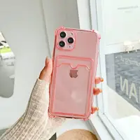 Hot Selling Anti-Shock Airbag Schokbestendig 1.5Mm Card Slot Transparant Soft Tpu Mobiele Telefoon Cover Case Voor iphone 11 Pro