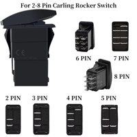 Boîtier de connecteur de fil pour interrupteur à bascule Carling 2-8 broches, kit de connecteur de bloc d'interrupteurs à bascule personnalisé pour bateaux marins