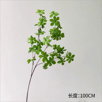 Branche de verdure artificielle suspendue, tige de feuilles vertes artificielles, branche de Schefflera pour la décoration de la maison, des mariages, des vases et des arrangements floraux