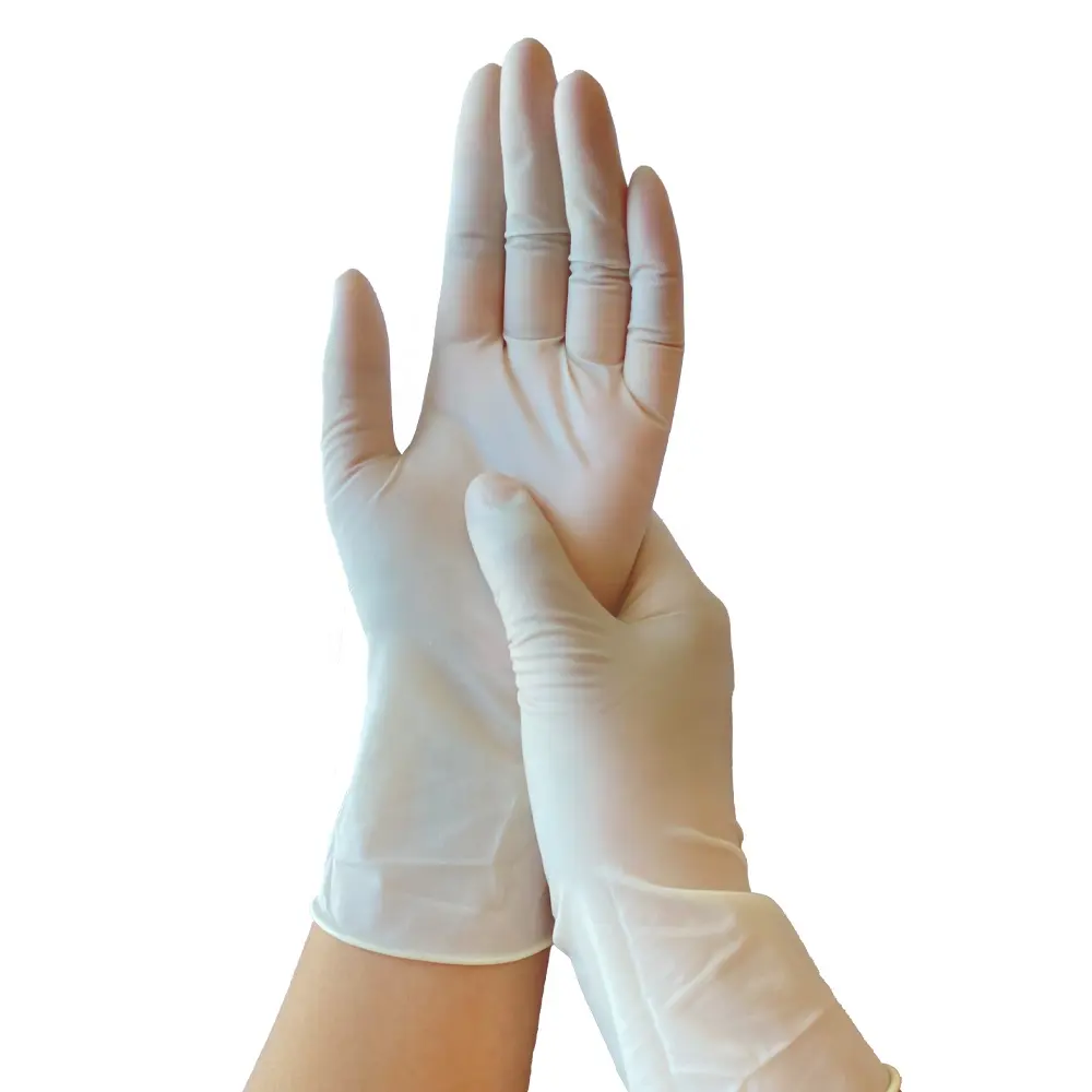 GMC Factory Price Gloves Powder Free Latex Gloves Exam Natural Color Disposable Latex Gloves