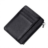 Dompet Kartu Kulit Anti RFID dengan Kantong Koin Ber-resleting Logo Kustom Dompet Tipis Bersertifikasi BSI Harga Grosir Pabrik