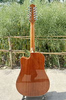 Gitar Akustik Elektrik Aiersi Brand Gloss Finishing Mahogany 41 Inch Cutaway 12 Senar
