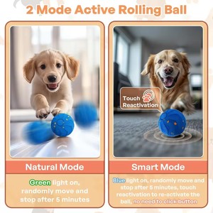 Yeni büyük yumuşak ETPU çevre dostu otomatik köpek atlama topu köpekler için oyuncak Pet dokunmatik sensör topu elektrik yerçekimi haddeleme topu - Product Image 4