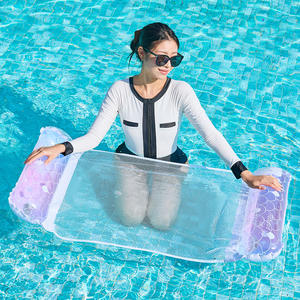 Cama Flotante Inflable para Adultos, Diseño de Sirena, Malla de PVC Reforzada, Flotador para Piscina - Product Image 3