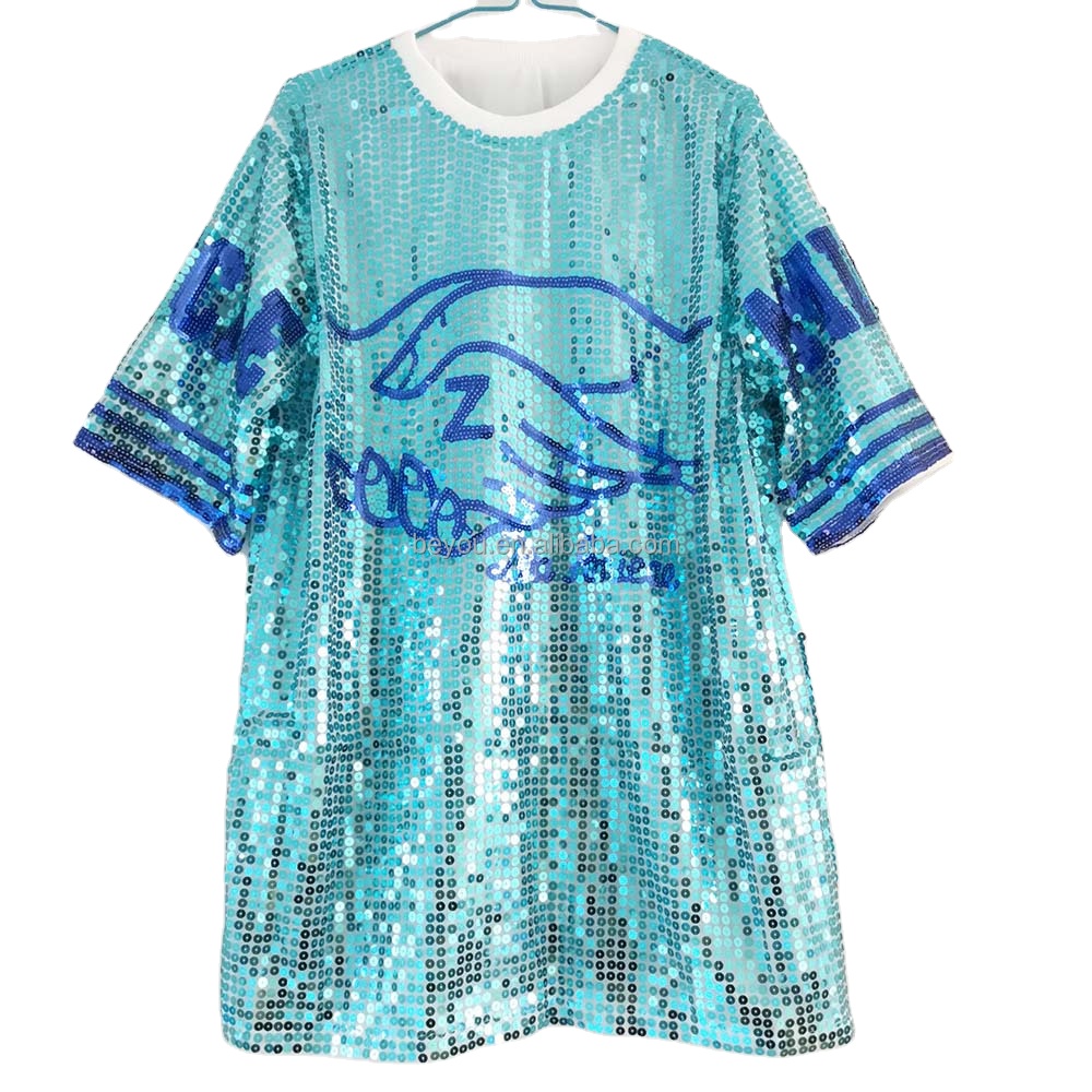 blue sparkly t shirt dress Amazon.com: The Drop Women's Reina Sequin T-Shirt Dress, Navy, XS : Clothing, Shoes & Jewelry