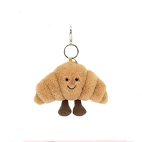 Jellycatt Porte-clés Pendentif Ours Barcelone Aubergine Style Sac Peluches Super Douces en Coton PP Unisexe 11-30cm Fête