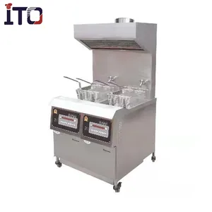 Henny penny commercial chicken open deep fryer with range hood