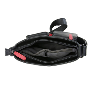 Bolso Bandolera de Cuero Genuino Profesional Más Vendido, con Múltiples Compartimentos Organizadores, Cierre de Cremallera y Broche, para Trabajo y Viajes - Product Image 4