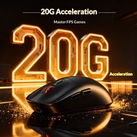 Ratón Inalámbrico Ligero Tri-Modo para Juegos, Ratón Ergonómico RGB con Cable 2.4G para PC de Escritorio y Deportes Electrónicos