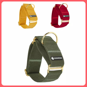 Nieuwe Aankomst Luxe Fluwelen Keper <span class=keywords><strong>Martingale</strong></span> Hondenhalsband Zonder Slip Verstelbare Trainingsriem Kraag Set - Product Image 6