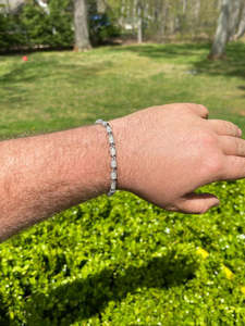 Nouveau Bracelet à Breloques OEM ODM Unisexe à Fermoir Boîte, Bijou de Mariage Tendance, Style Hip Hop Luxueux, Largeur 4mm, 19g - Product Image 5