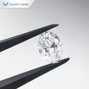 Tianyu-gemas sueltas de diamante brillante, venta al por mayor, precio por quilate, excelente corte 2.49ct F VS1 Lab HPHT CVD
