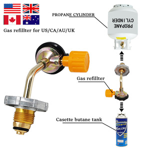 Portable Gas <b>Stove</b> Butane Refill Valve Brass One Piece Camping Outdoor Use Manual Operation - Product Image 5