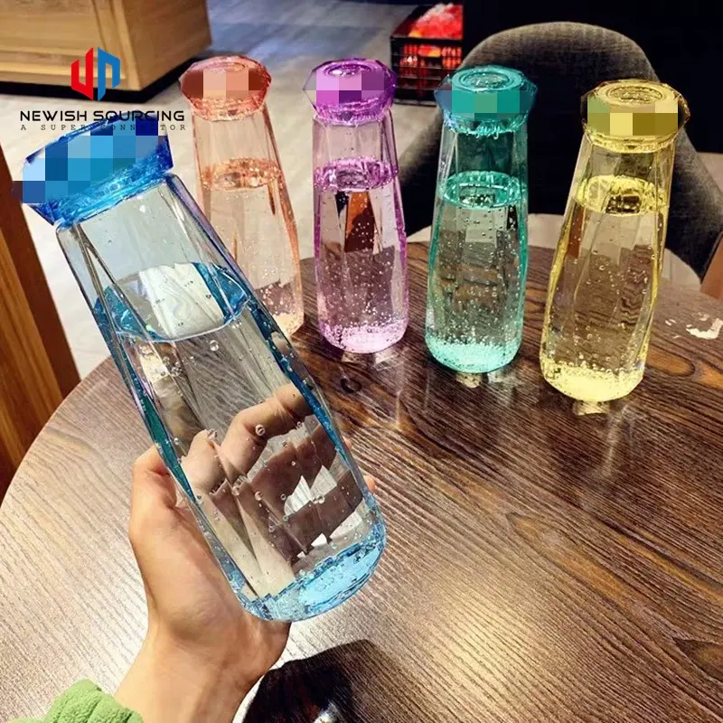 400 ml Seal Dazzle Farbe Crystal Diamond Kreative Wasserglas flasche Tasse Geschenk Benutzer definierte Pyrex Glas Argyle Hand Cup