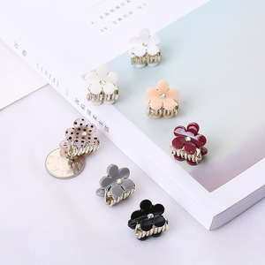 Mini Pinzas para el Cabello con Diseño de Flores Coloridas para Niñas, Pinzas Pequeñas de Acetato y Metal para Bebés - Product Image 2