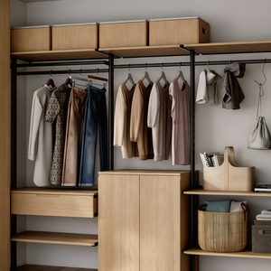 Porte-vêtements mural ou sur pied en aluminium pour hommes et femmes, <span class=keywords><strong>design</strong></span> moderne, pour salon - Product Image 2