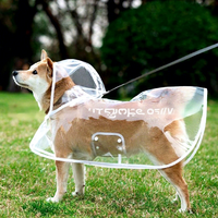 Petit imperméable transparent en PU pour chien, poncho pour promenades avec chien, toutes saisons, taille XL