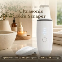 BC Private Label 24KHz Ultrasonic Face Exfoliator IPX5 Tahan Air Saat Mandi Ion Positif Pembersih Mendalam Infus Ion Negatif Untuk Perjalanan