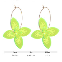 Boucles d'oreilles bohèmes samoanes, bijoux d'été hawaïens, boucles d'oreilles florales en acrylique Kiribati pour femmes, cadeau