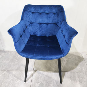 Nhung hiện đại vải Ergonomic kim loại cầm tay chân của khách chờ đợi tiếp tân phòng ăn ghế với cánh tay cho khách sạn căn hộ - Product Image 3