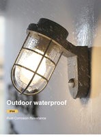 Savia-luces de pared de aluminio para exteriores, con Sensor de movimiento E27, impermeables, IP44, montado en superficie, luz de jardín exterior para puerta Delantera