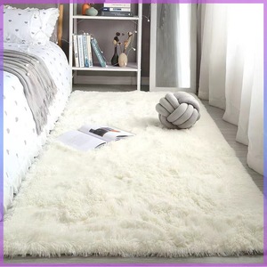 <span class=keywords><strong>Tapis</strong></span> moderne de style nordique rouge bordeaux, 10 mm <span class=keywords><strong>d</strong></span>'épaisseur, pelucheux, à poils longs, antidérapant, pour chambre à coucher, salon, fabriqué à la machine - Product Image 2