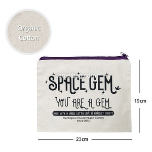 Neceser liso en blanco con logotipo personalizado al por mayor, neceser de lona para maquillaje, neceser de algodón - Product Image 2