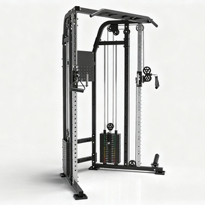 جهاز سميث الرياضي الشامل من دي دبليو سبورتس للصالة الرياضية المنزلية مع رف للقرفصاء، هيكل من الحديد والفولاذ، مجموعة أوزان 160 كجم - Product Image 6