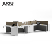 Poste de travail de bureau moderne pour 3, 6 ou 9 personnes, mobilier de bureau modulaire avec cloisons, bureaux individuels pour personnel de bureau