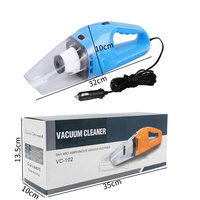 Aspirateur de voiture sans fil 120W haute puissance, double usage humide/sec, filtre HEPA, portable, prise allume-cigare 12V, bleu