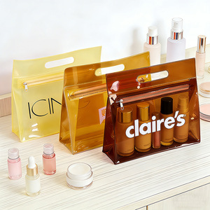 Custom Frosted PVC & EVA Travel Toiletry Bag with Zipper & Handle Cosmetic Storage Bag - Product Image 3