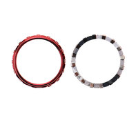 NSLikey 2PCS Chrome Analog Accent Thumbstick Ring pour PS5 Controller Accent Rings