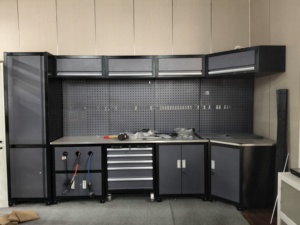 2 unités d'armoires à outils de <span class=keywords><strong>garage</strong></span> robustes avec tiroirs multiples, système de rangement d'outils, poste de travail modulaire pour atelier, coffre à outils personnalisé - Product Image 1