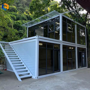 Contenedor extensible de doble cubierta de 40 pies de estilo industrial, tamaño de 20 pies para uso en pizzería, Panel sándwich de Villa Park, materiales de acero - Product Image 1