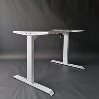 Bureau assis-debout électrique ergonomique moderne en acier inoxydable à double moteur, réglable en hauteur et extensible, pour la maison