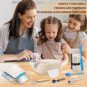 Venta al por mayor <span class=keywords><strong>Benetton</strong></span> Cesta de prueba de pan Juego de hornear La mejor cera de abejas Bolsas de pan de masa fermentada Suministros con espátula de silicona - Product Image 3