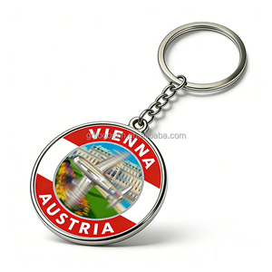 Porte-clés Souvenir en Métal Avion Rotatif <span class=keywords><strong>Vienne</strong></span> <span class=keywords><strong>Autriche</strong></span> Salzbourg pour Cadeaux - Product Image 1