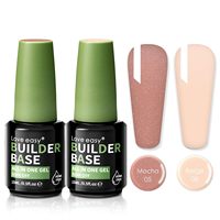 Love Easy Green Builder Base Gel X2 Set, adhérence naturelle longue durée, gel UV de qualité salon, hypoallergénique, facile à faire tremper les ongles