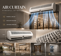 Cortina de Aire Comercial Súper Potente de Gran Volumen Ventilador Industrial de Flujo Cruzado para Hogar y Oficina
