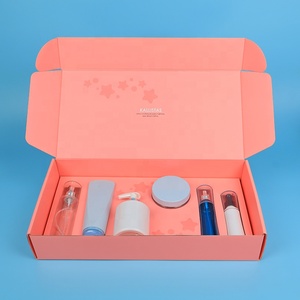 Emballage cosmétique rose, boîte de produits de maquillage pour femmes, boîte de soins de la peau, impression, boîte pliable, boîte d'expédition en papier, boîtes d'expédition standard - Product Image 1